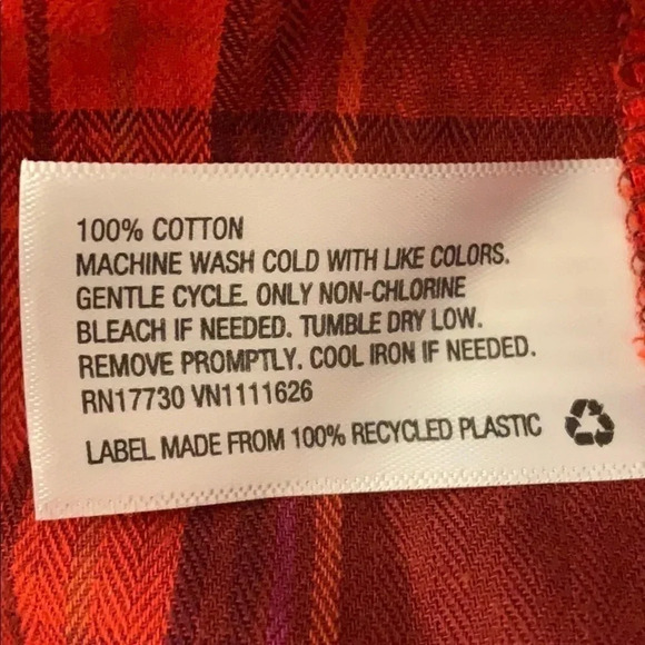 Ava & Viv Red Plaid Button Down Shirt Size 3X New - Picture 9 of 10